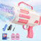 Upgraded Bazooka Bubble Gun, No Dip Bubble Machine Gun with Light for 9000+ Bubbles Per Min Outdoor Fun