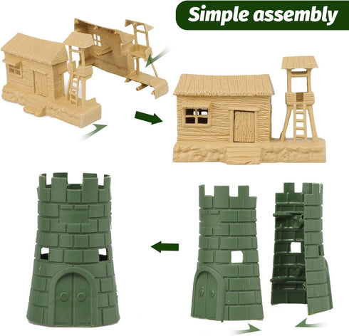 TOY Life 95 PCS Army Men Toys, Plastic Action Figures Military Playset, Gift for Boys