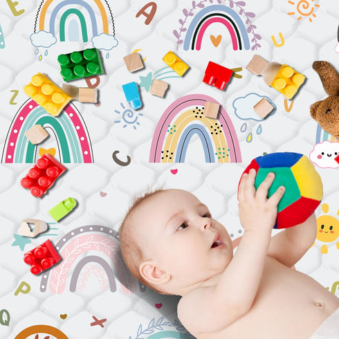 50" 50" Baby Play MatThick Soft X Playpen mat, Non-Slip and Machine Washable Baby Play Mats for Floor Crawling Mat