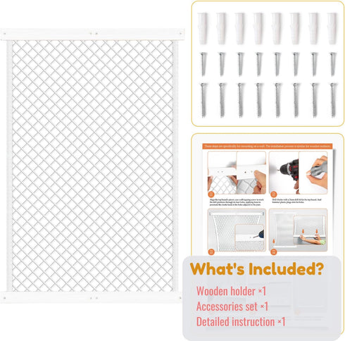 VOMELON Stuffed Animal Storage Holder, Elastic Stuffed Animal Net,Door/ Wall Mount Length Adjustable Hanging Stuffed