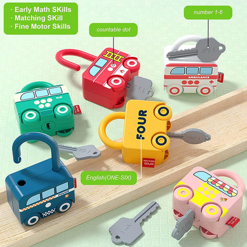 Montessori Educational Toys Busy Board - Toddler Car Activities - Baby Sensory Fine Motor Skills Developmental Toys