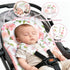 Infant Car Seat Insert with Removable Cushion for Baby Girls, Reversible Newborn Carseat Insert for Baby Head Body