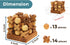 BSIRI 3D Wooden Tic Tac Toe, Rustic Coffee Table Decor, Unique Gifts for Special Occasions, Fun for Family Game Night