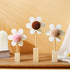 3 Set Beeveer Pcs Wooden Daisy Nursery Shelf Decor Boho Daisy Decor Floral Aesthetic Flower Wall Art Bohemian Style