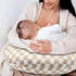 Cozy Brown Checkered Nursing Pillow Cover & Toddler Blanket
