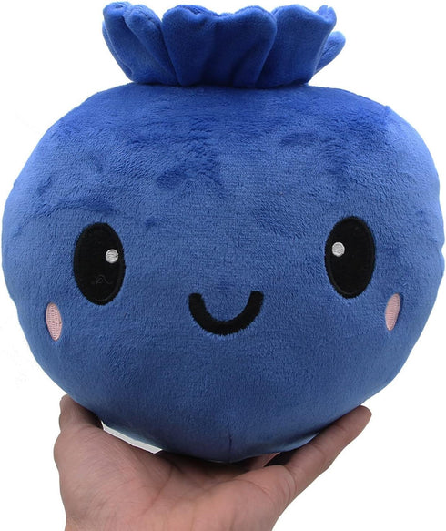 Kawaii Blueberry Plush Stuffed Toy Soft Fruit Plushie Pillow