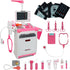 Pink Doctor Kit for Toddlers 3-5 - Pretend Doctor Play Set with Cart, Stethoscope, and Thermometer for Kids 6-8