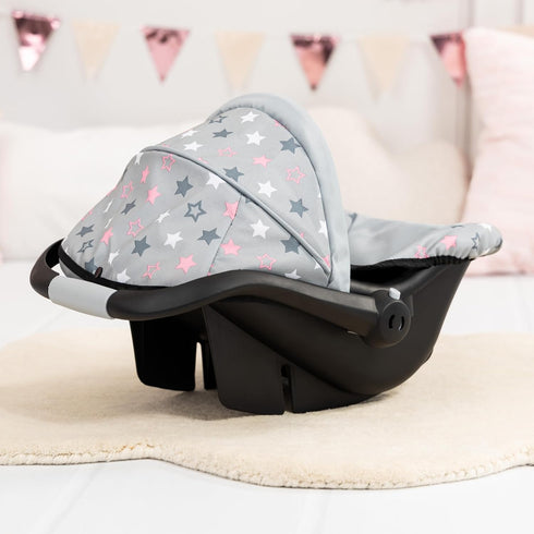 18 Bayer Baby Doll Car Seat with Retractable Canopy & Harness for Dolls up