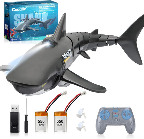 2.4G Remote Control Shark Toy 1:18 Scale High Simulation Shark for Swimming
