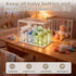 MAIDIWUDI Baby Bottle Organizer with Magnetic Door for Cabinet Stackable Clear Organizer Nursery Storage Bin for Baby