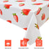 2 Pcs Strawberry Tablecloth, Plastic Table Covers 87 x 51 Inches for Birthday Party Supplies