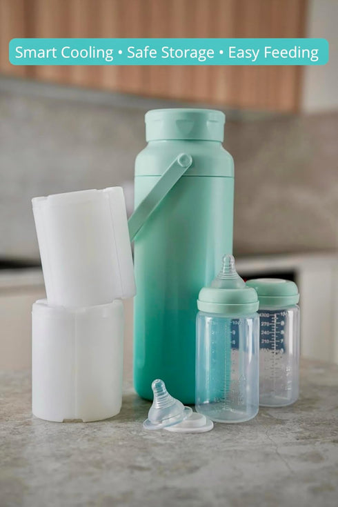 VODAMION 24H+ Portable Breast Milk Cooler Bottle Cooling, Stainless Steel Insulated Breastmilk Storage for Work