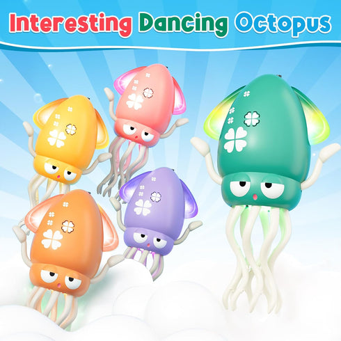 Tummy 3-6 6-12, 12-18 1 Dancing Squid Baby Toy, Infant Time Toys for Months, Interactive Crawling Octopus with Music