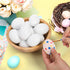 24 ZEAYEA Pieces Wooden Fake Eggs, White Faux Eggs for DIY Easter Eggs, Crafts and Easter Decorations, Fake Egg
