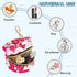 Valentines Heart Round Pacifier Storage Case with Zipper, Portable Pacifier Case for Travel, Diaper Bag & Purse