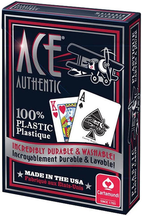 Cartamundi 1060 Ace Playing Cards - 100% Plastic - Assorted Colors