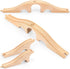 Liliful Wooden Train Track Bridges and Tunnels Expansion Wood Train Track Pieces