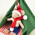Minamzee 1:12 Dollhouse Camping Bed Tent, Mini Green Cloth Tent with Carpet, Miniature Outdoor Furniture Accessories