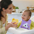 Happy Snails Silicone Baby Feeding Bibs Waterproof, BPA-Free, Soft & Adjustable with Crumb Catcher Easy to Clean