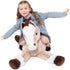 Tezituor 4ft Giant Horse Stuffed Animal, 47 Inch Soft Plush Hugging Pillow, Realistic Large Brown Horse Toy