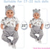 BABESIDE 6 Pcs Reborn Baby Doll Clothes for 17-22 Inch Dolls, Baby Doll Clothes Outfits with Hat Headscarf Newborn Boy&Girl (Dinosaurs)