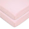 American Baby Company 2 Pack 100% Natural Cotton Fitted Mini Crib Sheets, 38" x 24", Soft & Breathable, Pink