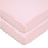 American Baby Company 2 Pack 100% Natural Cotton Fitted Mini Crib Sheets, 38" x 24", Soft & Breathable, Pink