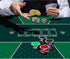 nuveti 63 x 31 Foldable Texas Poker Card Tabletop Layout - Portable Anti-Slip Rubber Mat for 8-10 Players