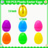 100 2.4" 6 PCS Plastic Easter Eggs with Golden Eggs, Empty Fillable Bright Colorful Eggs for Kids Boys Girls Easter
