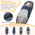 6-36 Zooawa Stroller Bunting Bag Universal, Waterproof Baby Stroller Footmuff, Stroller Sleeping Bag for Cold Weather