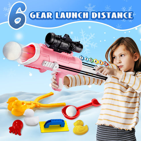 28 Pack Snow Toys-Snowball Maker Toy for Kids Winter Outdoor Toys with Snowball Launcher, Duck Snowball Maker, Animal