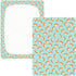 Jynexis 52x28 Japanese Sushi Salmon Teal Pattern Baby Crib Sheets, Cotton Fitted Crib Sheet, Soft Breathable, Fits