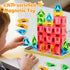 LeagoEra Set 32 3-12 Magnetic Tiles Magnetic Blocks Building Toy: Portable Mini Magnetic Tiles Travel Pieces Montessori