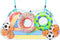 Pool Floats Storage Bag, Foldable Mesh Organizer for Balls, Inflatable Toys, and Pool Accessories, Green
