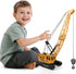 3-12 Diecast Crane Truck Toy for Boys Ages Metal Construction Toy Truck with Manual Lifting Arm Heavy Duty Toy Crane