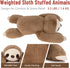 20" 3.3 Niuniu Daddy | Pound Weighted Sloth Stuffed Animals for Adults & Kids & Baby, Large Brown Sloth Weighted Lap