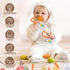 Easter Eggs Bunny Teething Toys, Easter Basket Essentials Stuffers, Silicone Easter Egg Baby Carrot Teether Toys, Baby