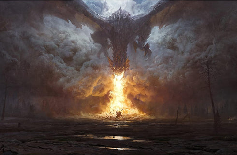 Jigsaw Puzzle 1500 Piece Dark Cloud Spitfire Dragon Adult Puzzle Wooden Puzzle