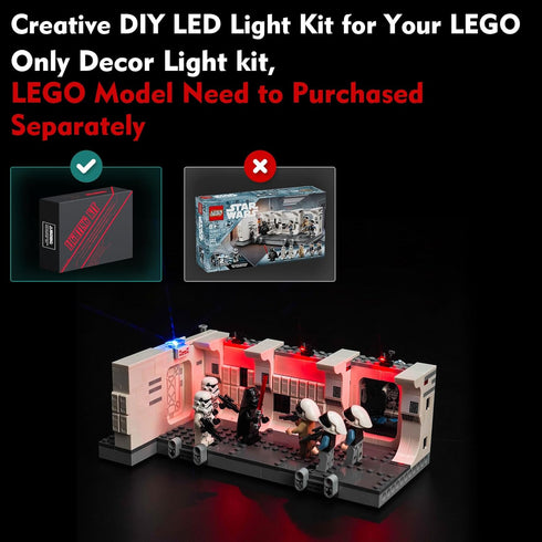 VONADO LED Light Kit for LEGO Boarding The Tantive IV 75387 (No Models Only Light) Creative Lighting Set Accessories Compatible with LEGO A New Hope 75387 Set