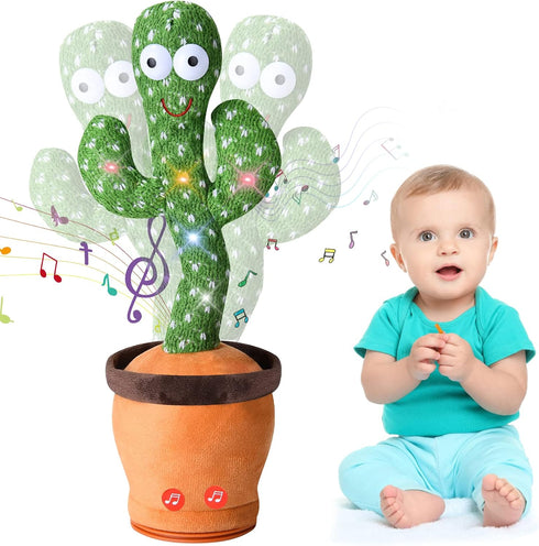 Baby Talking Cactus Toy, Dancing Cactus Repeats What You Say, Infant Sensory Toys for Ages 0-2, Funny Gifts
