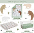 lasoftan 3 Set, Set Set Piece Baby Crib Bedding Infant Nursery Bed Decor with Quilt + Fitted Crib Sheet + Skirt, Baby