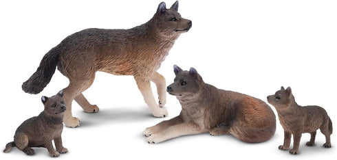 8PCS Toymany Wolf Figures Forest Animals Toy Figurines - Realistic Jungle Zoo Animal FigurinesEducational Toy Cake