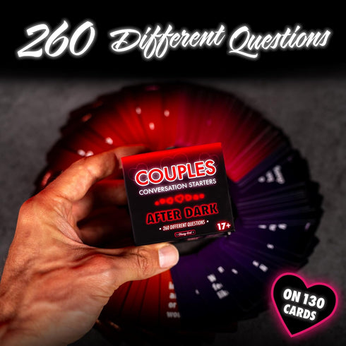 260 Couples Conversation Starter Card Game for Adults - Spicy & Romantic Questions for Relationships - Date Night Idea