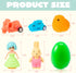 60Pcs JOYIN Easter Eggs with Toys Stickers Inside, Prefilled Easter Eggs Hunt with Assorted Toys for Kids Boys Girls