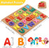 3 4 5 Alphabet Puzzle, Wooden Puzzles for Toddlers Year Old, ABC Letter Puzzle, Educational Learning Toys for Kids