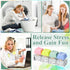 VioraWhite 16 Pcs Keyboard Fidget Keychain Fidget Keyboard Clicker Stress Relief Decompression Button Finger Clicker