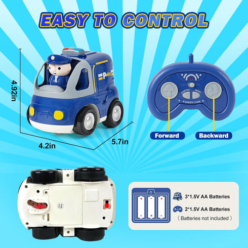 18+ 2 3 4 5 2.4GHz Remote Control Car for Toddlers - Birthday Gifts for Boys and Kids Ages Months, Years, RC