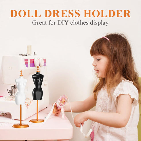 COHEALI Dress Stand Doll Hold Display Stand, 4pcs Doll Clothes Support Stents for Display