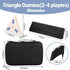 Set 4 56 2-4 Triangle Domino Game with Holders Travel Case | Upgrated Triangular Tiles for Kids, Portable Classic Board