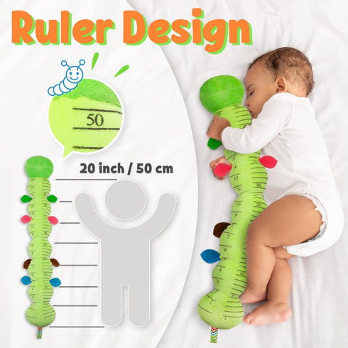 Baby Toys Musical Caterpillar, Soft Sensory Stuffed Animal with Crinkle and Rattles for Newborns 0-12 Months